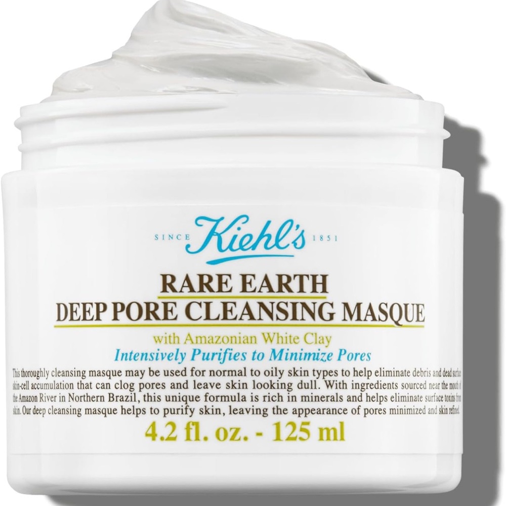Kiehl's Rare Earth Deep Pore Cleansing Mask, Pore-Minimizing Face Mask 🤩🤩🤩🤩